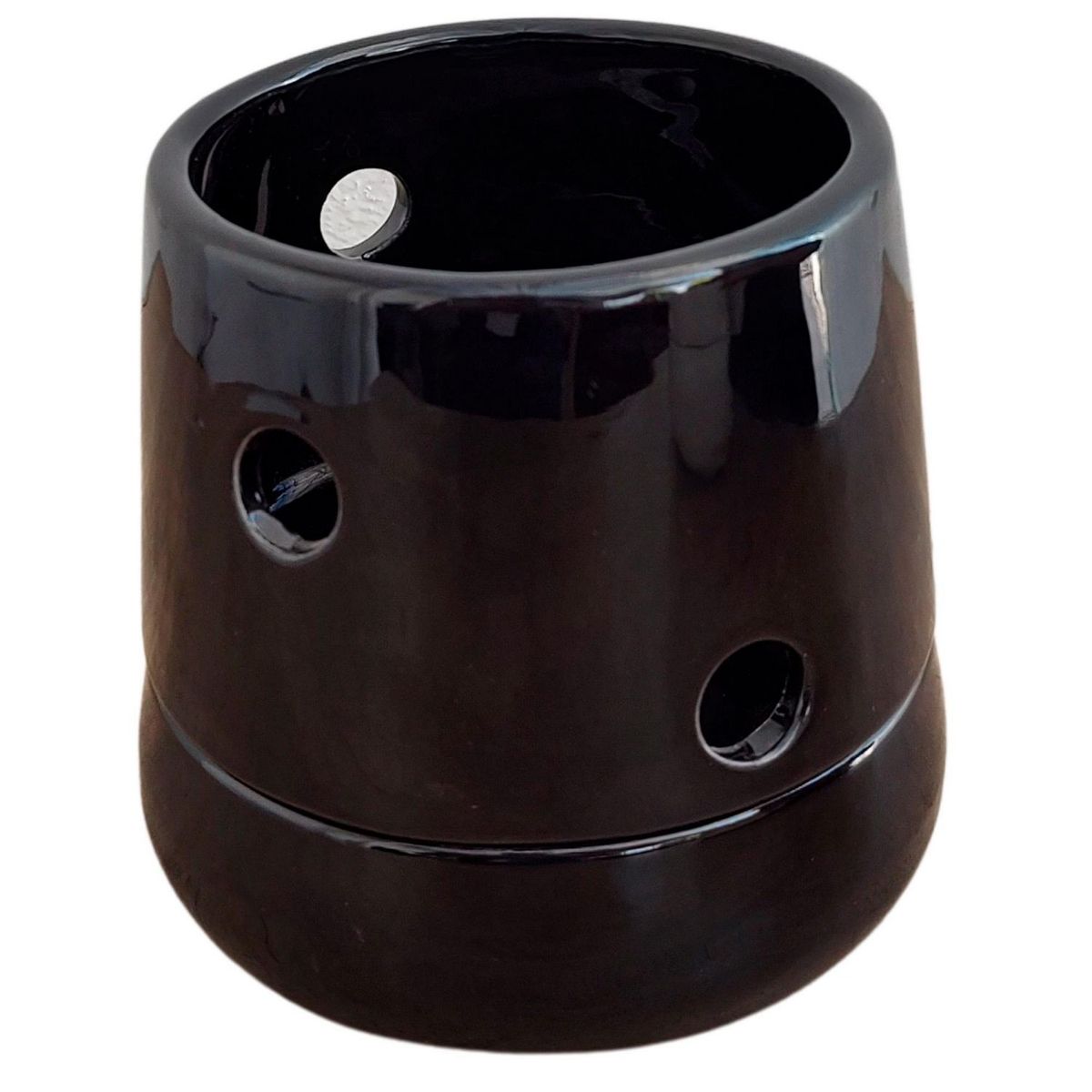 Conaplor - Maceta Orquídea Dúo Cono Negra