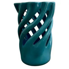 Maceta Orquídea Espiral Azul Cielo