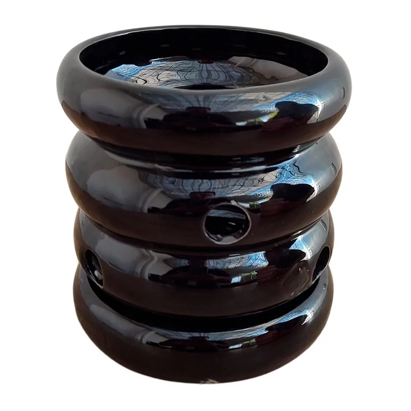 Conaplor - Maceta Orquídea Dúo Donut Negra