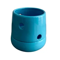 Maceta Orquidea Dúo Cono Azul Cielo