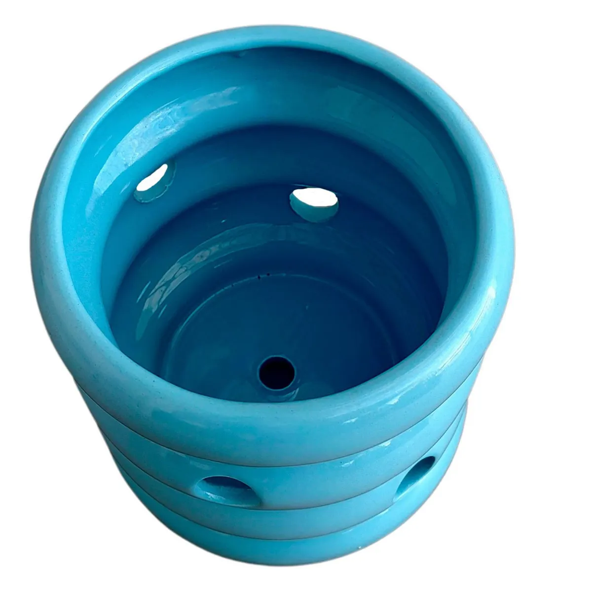 Conaplor - Maceta Orquídea Dúo Donut Azul Cielo