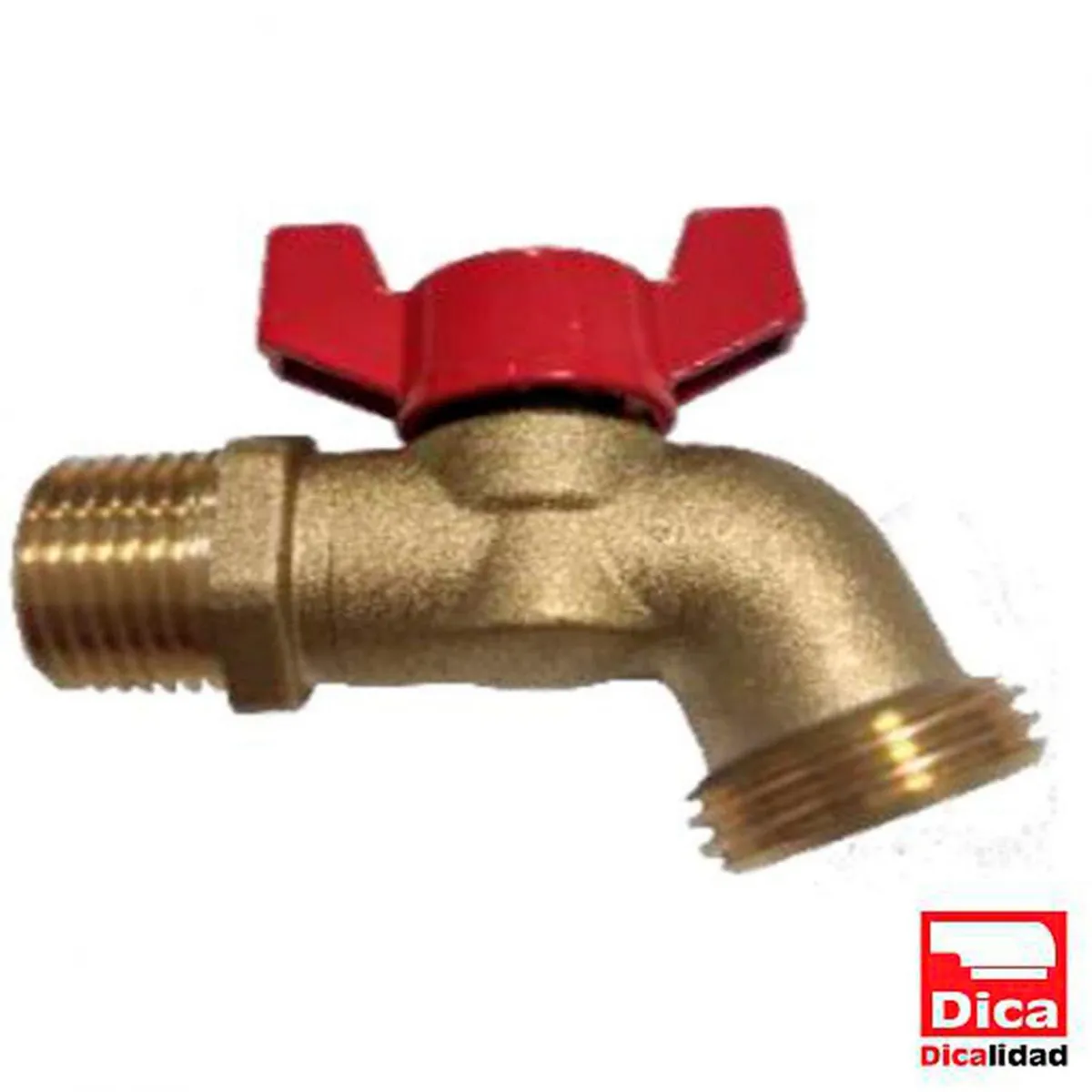 Llave de Esfera con Maneral Mariposa para Jardín 3/4", marca Dica - Foto Principal