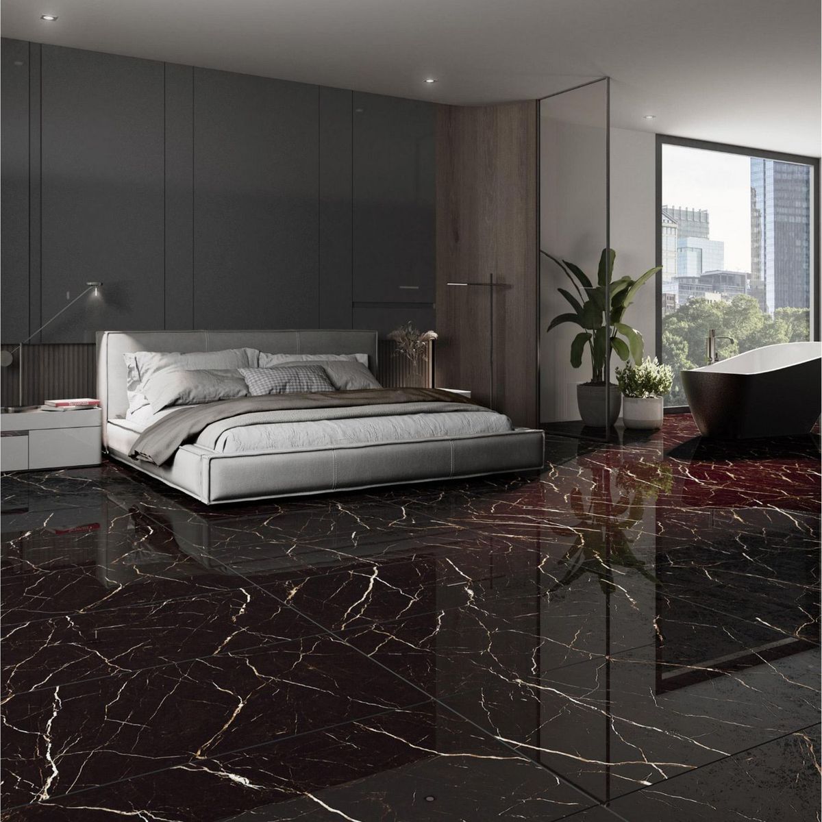 Piso Porcelanato Capannori 60X120 Slim 1.44 Esmaltado Brillante, marca Tendenzza - Foto 2