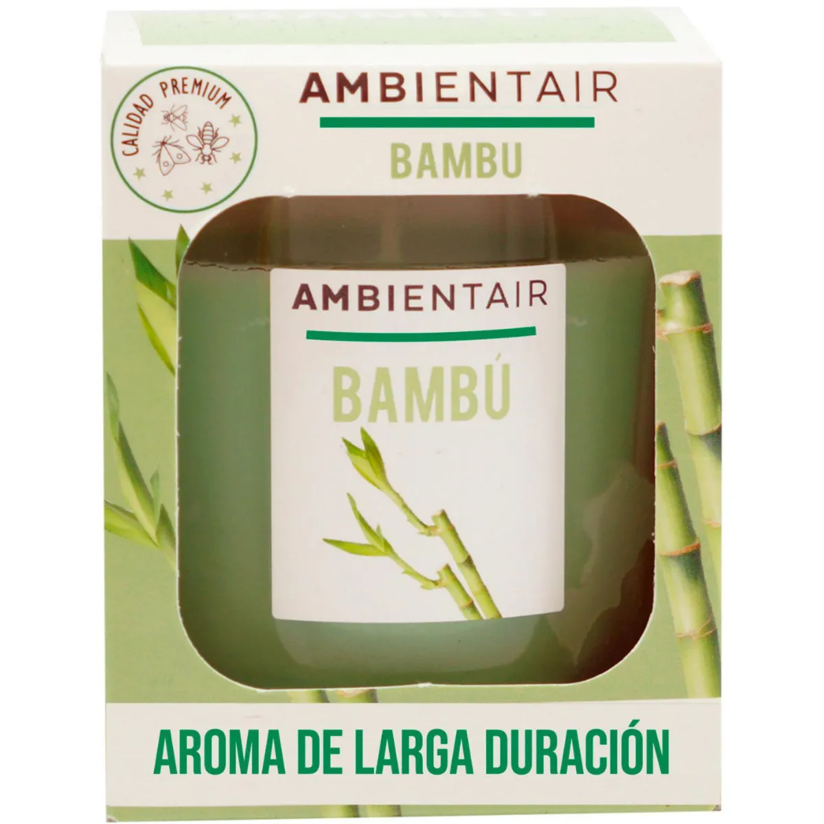 Ambientair - Vela en Vaso 30 Horas Bambu Ambientair