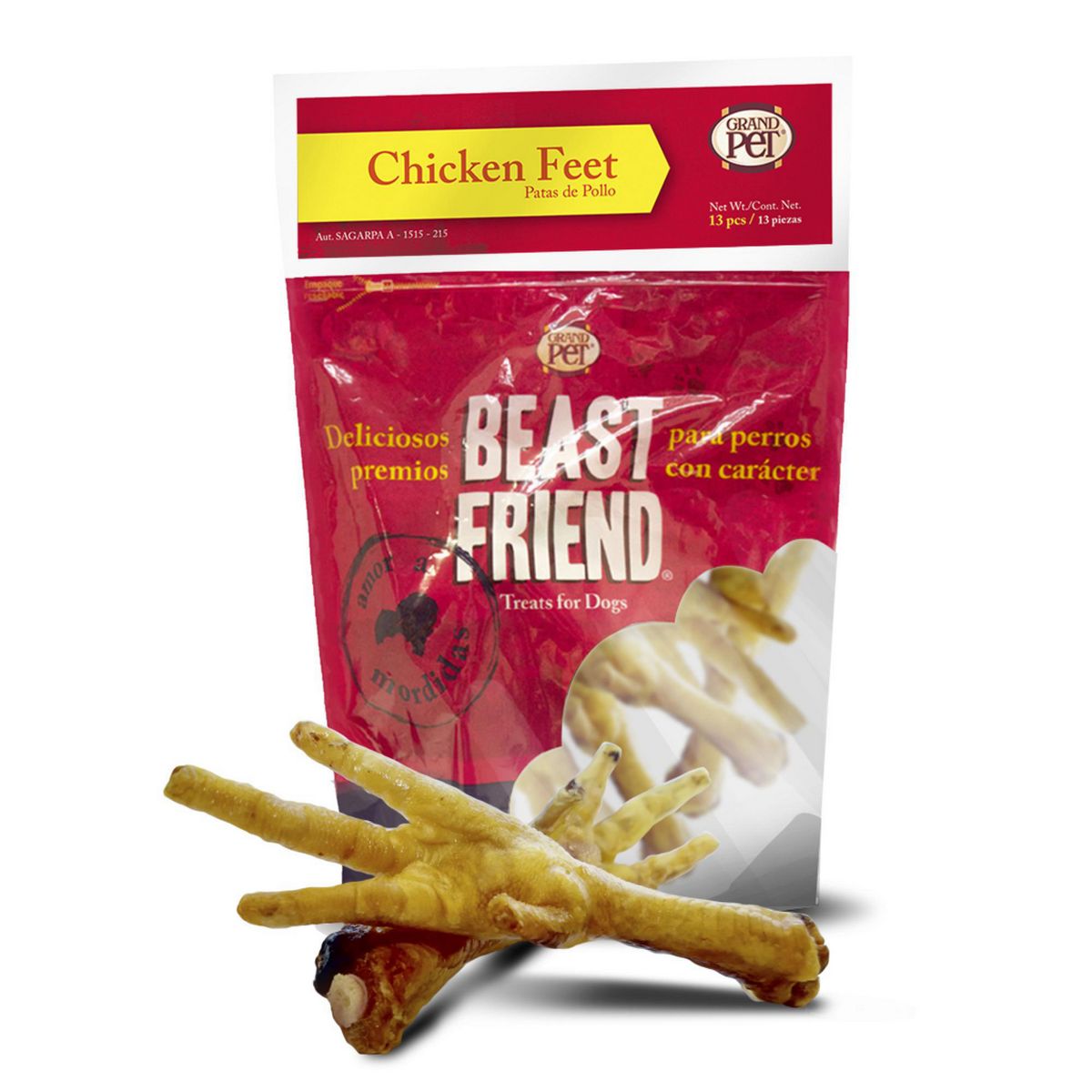 Beast Friend Patitas de Pollo 6 Piezas, marca Gpet carne fresca - Foto Principal