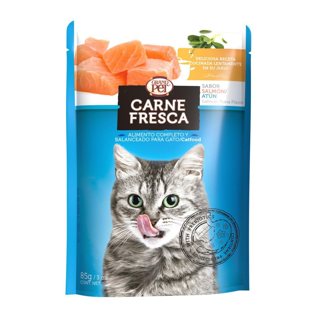 Alimento para Gato Grandpet Carne Salmon 85G, marca Gpet carne fresca - Foto Principal