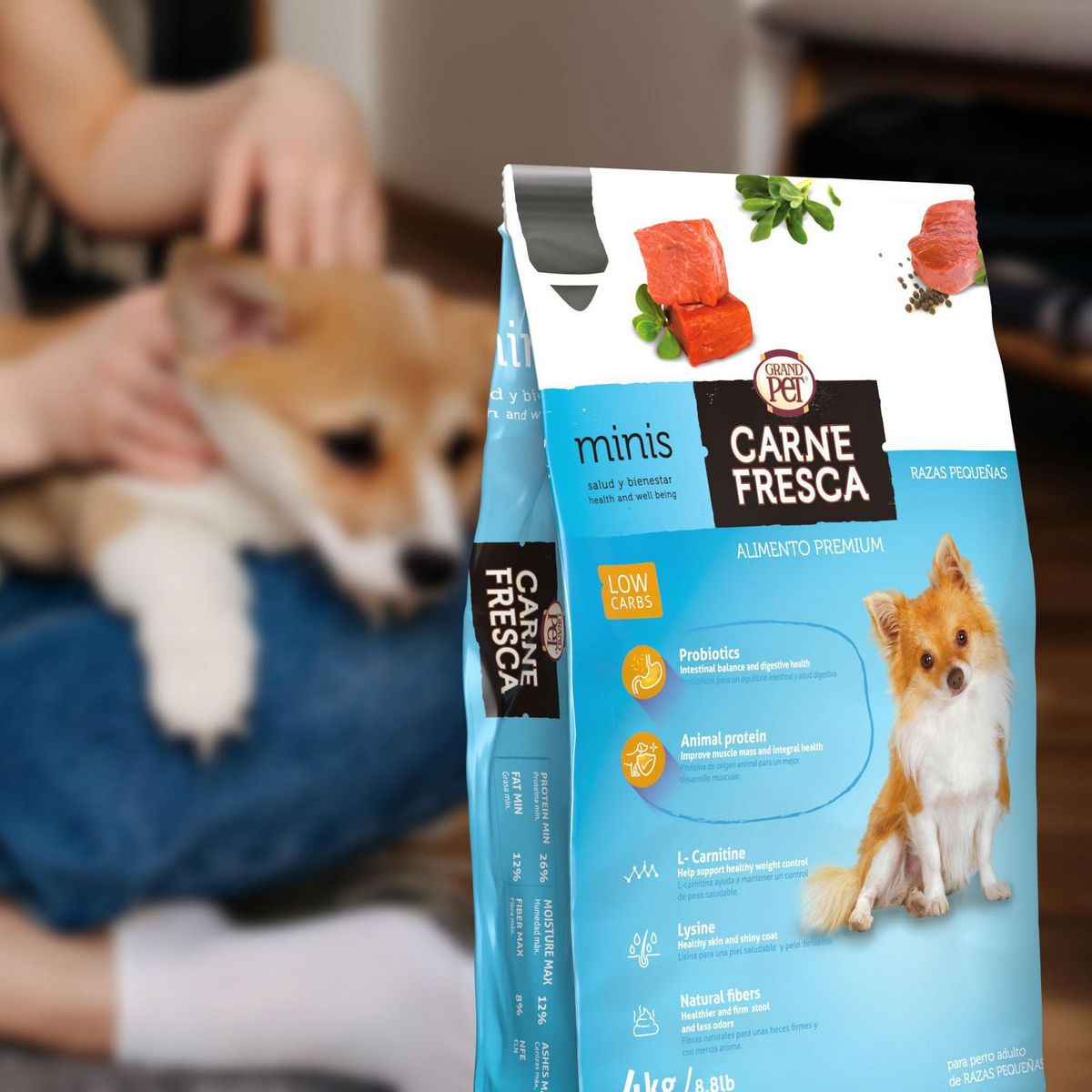 Gpet carne fresca - Alimento para Perro Grandpet Carne Fresca Minis 4 Kg