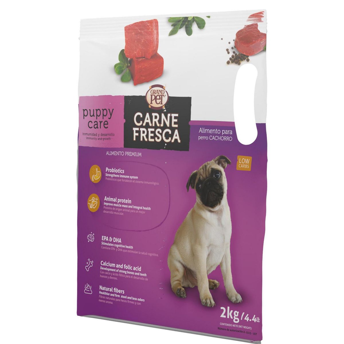 Alimento para Perro Grandpet Carne Fresca Puppy Care 2Kg, marca Gpet carne fresca - Foto Principal