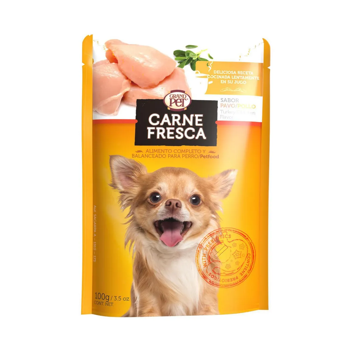 Alimento para Perro Grandpet Carne Pavo-Pollo 100G, marca Gpet carne fresca - Foto Principal