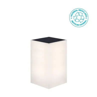 Arbotante solar LED para muros exteriores Wally Blanco