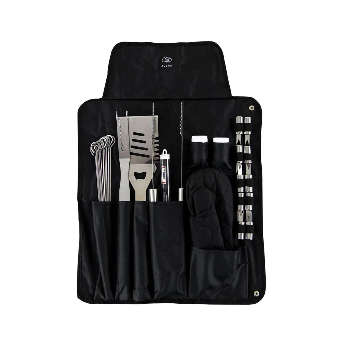 Avera - Accesorios para Asador con Mandil y Guantes 28 piezas