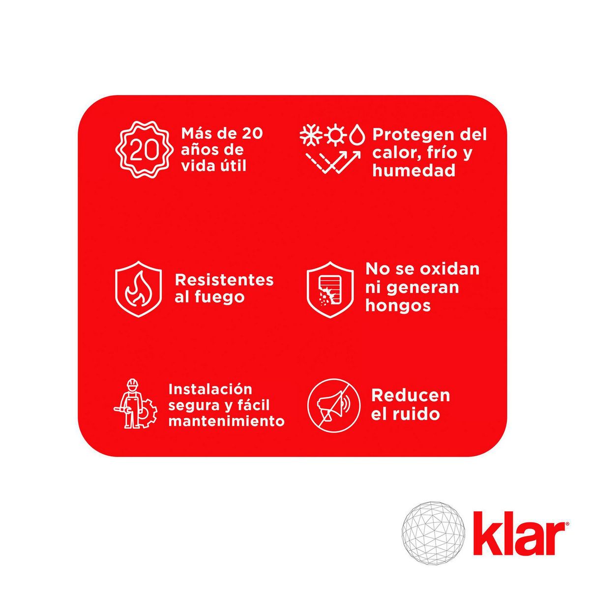 Lámina termoacústica Multicapa Klar TK Teja de 1.04 x 3.06 m Rojo, marca Klar - Foto 2
