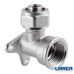 Codo Hembra con Soporte 3/8" x 1/2"