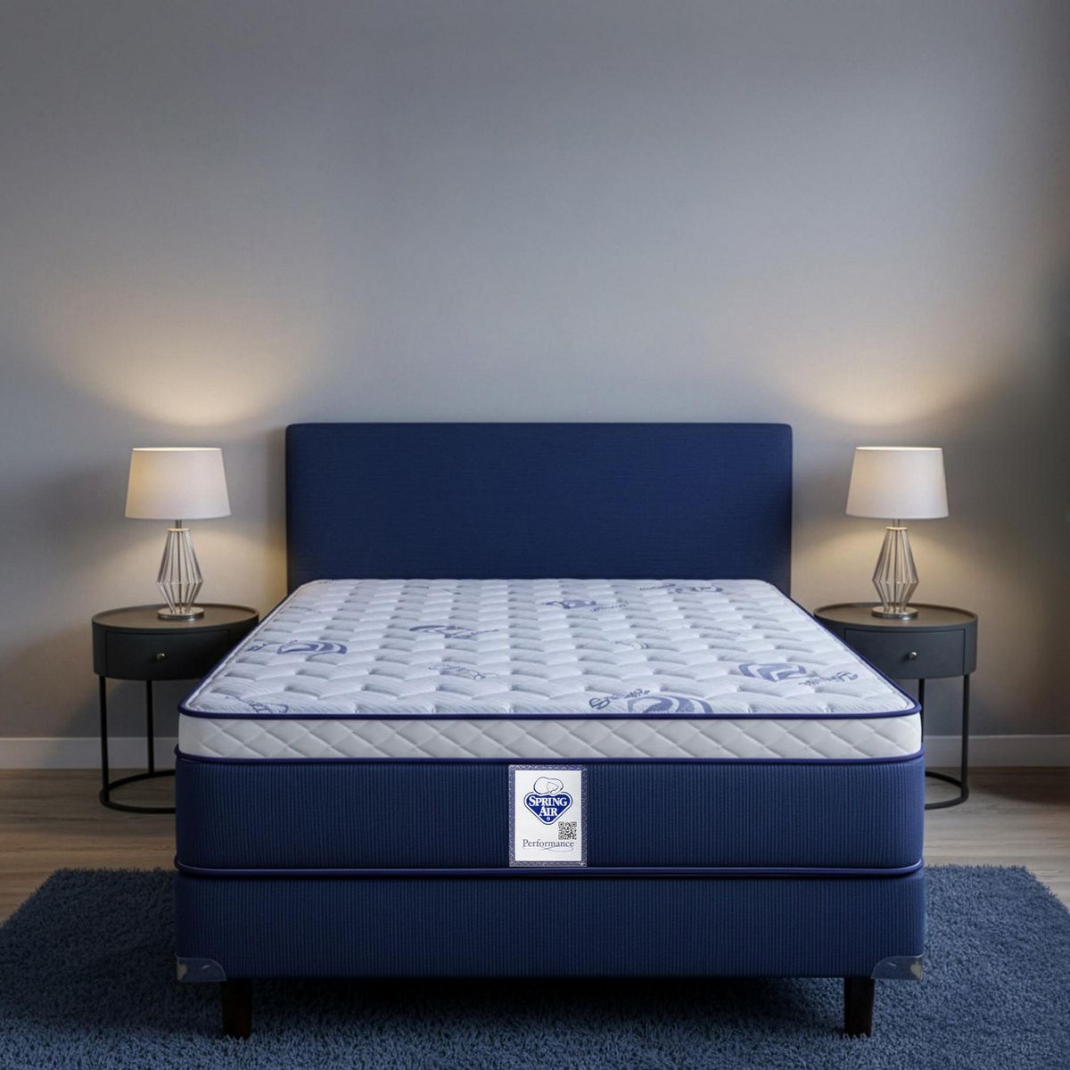 Spring Air - Juego colchón y box queen size Sanitized Spring Air