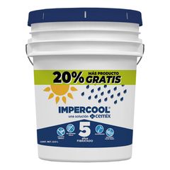 Impermeabilizante Fibratado Impercool - 5 Amperiosños de 22.7 litros - Terracota