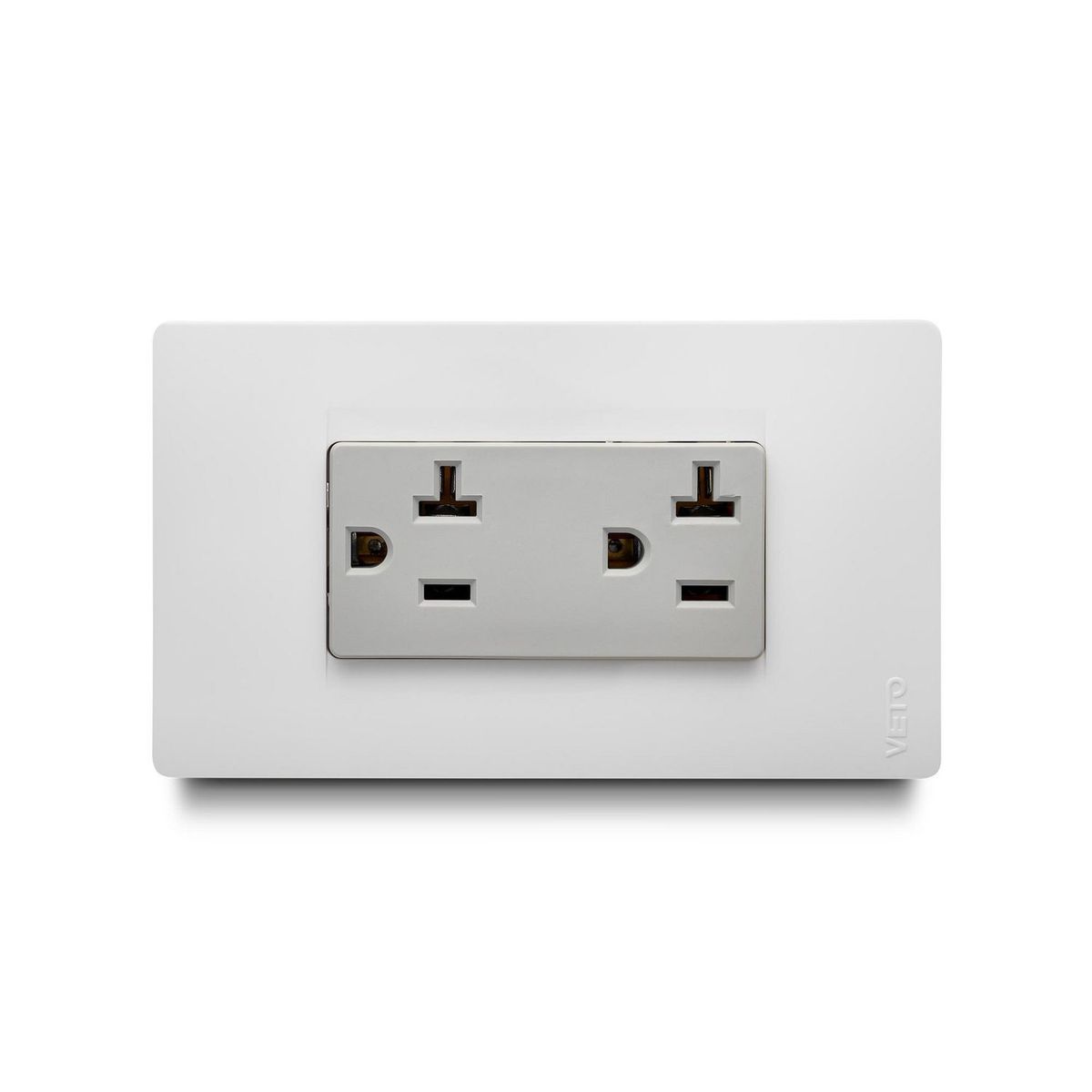 Veto - Tomacorriente Doble Americano 2P+E,