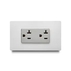 Tomacorriente Doble Americano 2P+E,