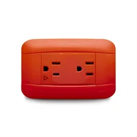 Tomacorriente Doble Tierra Aislada, Anaranjado