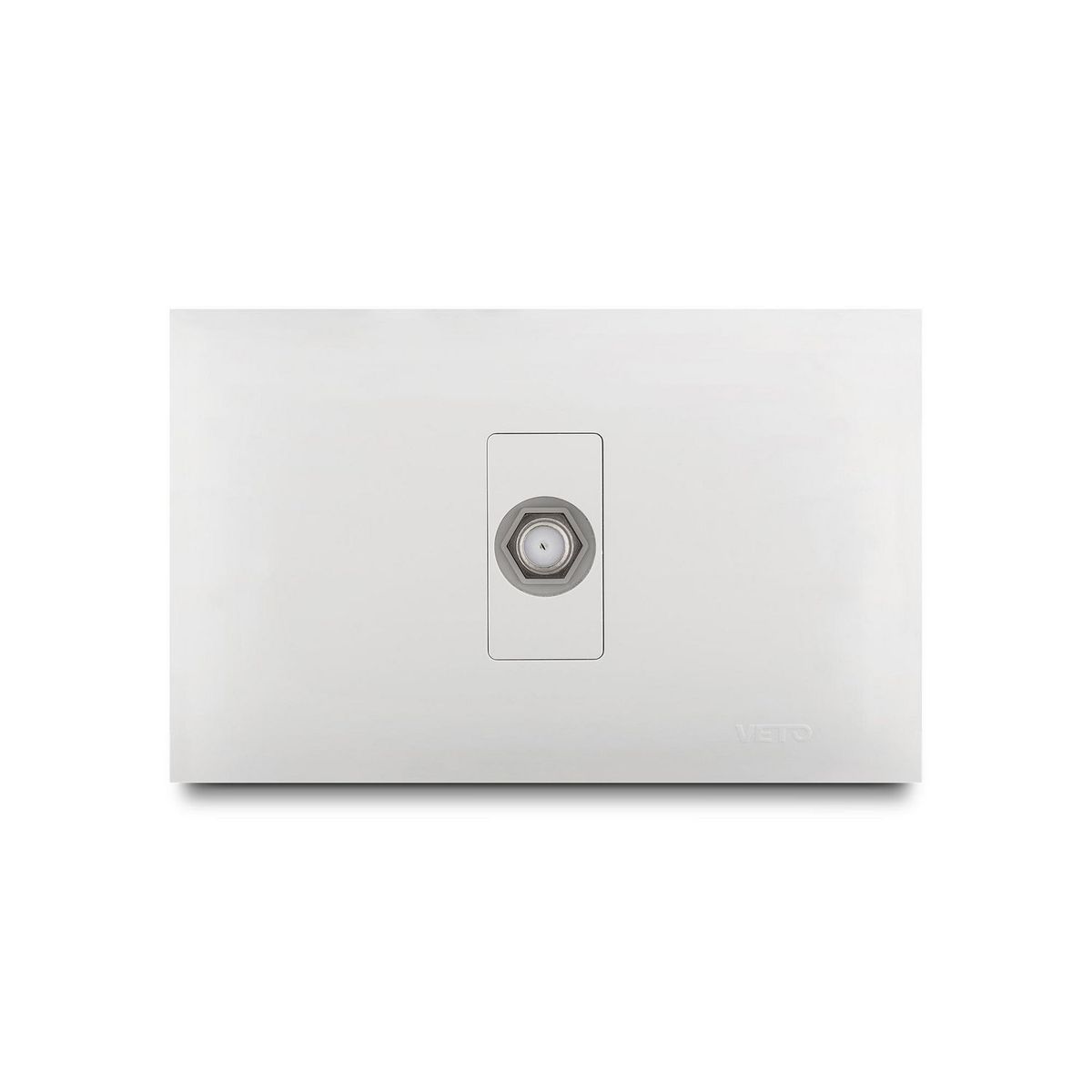 Veto - Toma Coaxial f Simple, Blanco