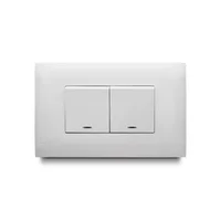 Apagador Escalera Doble de 15 Amp con Luz Piloto, Blanco