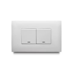 Apagador Escalera Doble de 15 Amp con Luz Piloto, Blanco