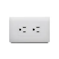 Contacto Doble Americano de 15 Amp, Blanco