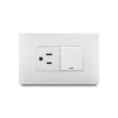 Apagador Mixto con Luz Piloto, Blanco