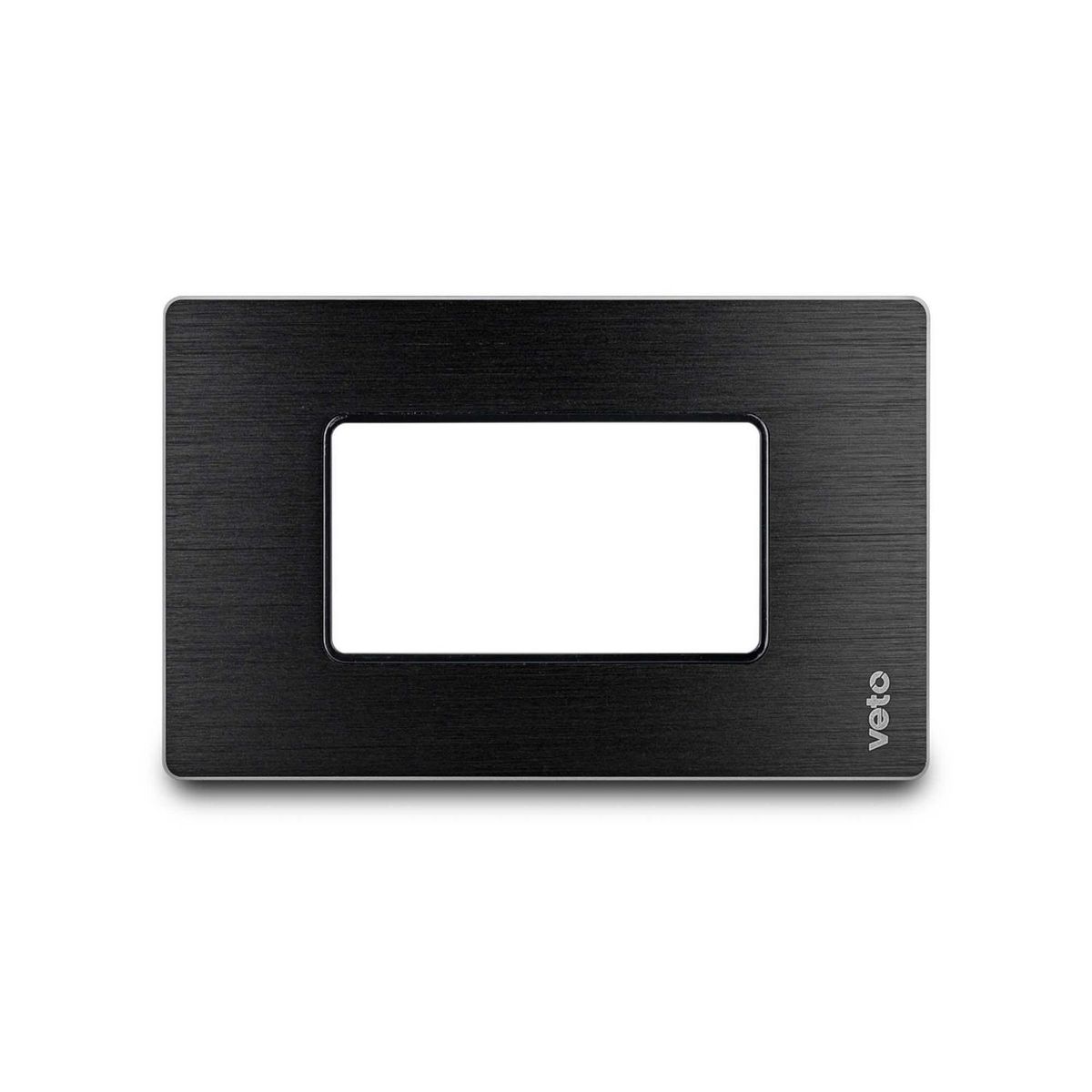 Placa Tomacorriente de Aluminio, Grafito, marca Veto - Foto Principal