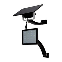Lámpara solar LED para muro exterior Caspio Negro