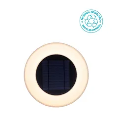 Arbotante solar LED para muro exterior Wallydisk de luz cálida