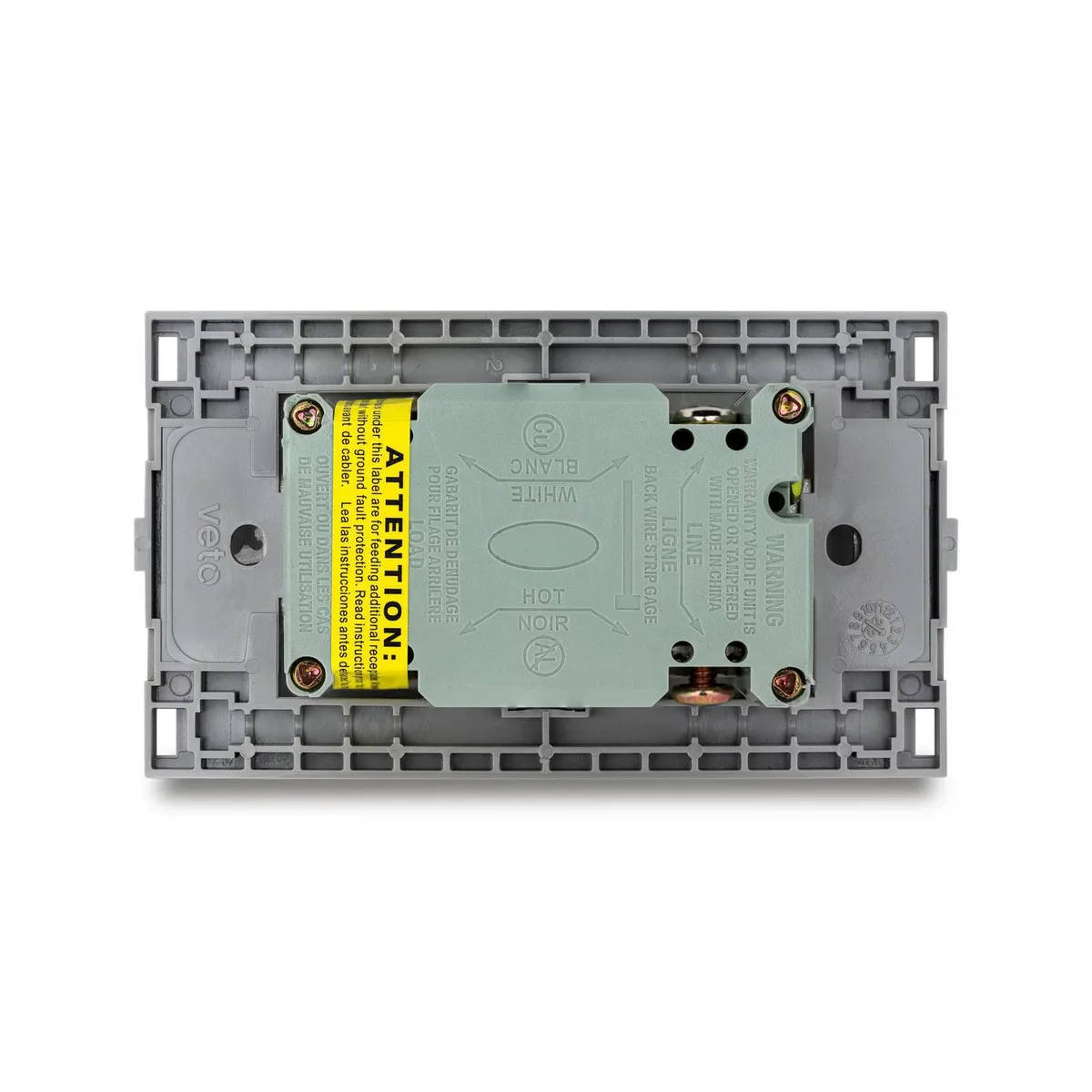 Veto - Contacto Doble Interruptor de Circuito, Blanco