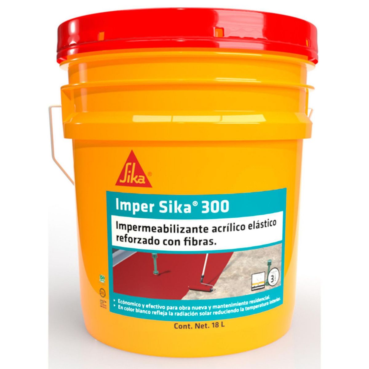 Sika - Impermeabilizante Acrílico Sika - 3 Años de 18 litros - Blanco