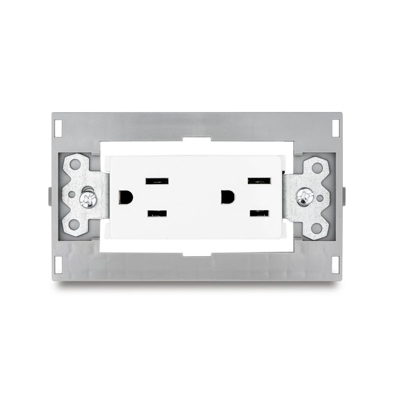 Veto - Contacto Doble Americano de 15 Amp, Blanco