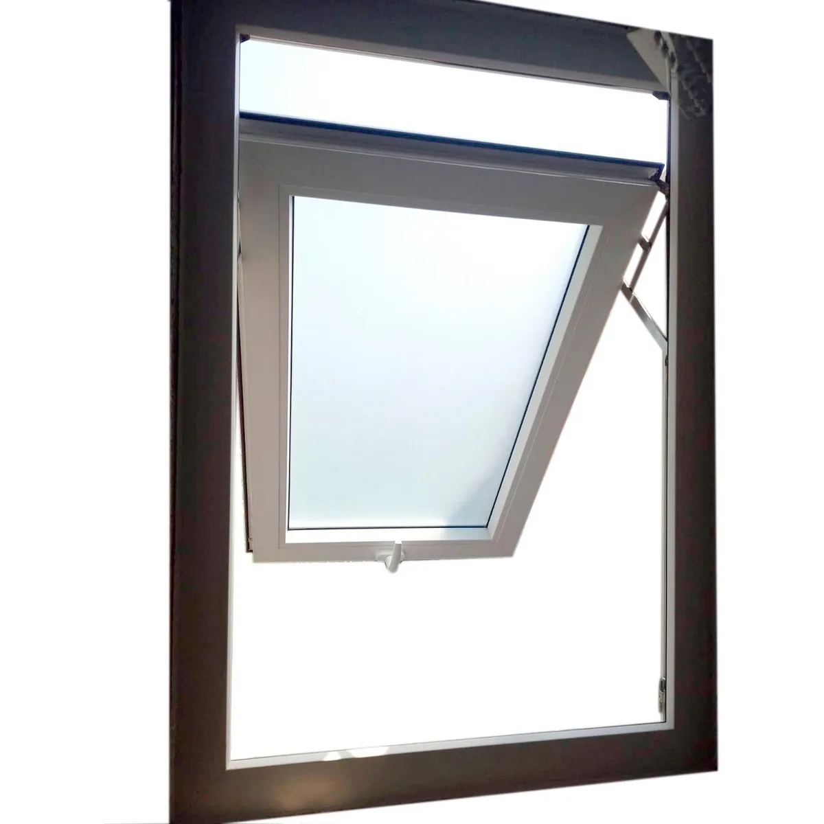 Holztek - Proyectante S4500, Marco Blanco, Cristal Simple, Vidrio Satinado 90-100/110-120