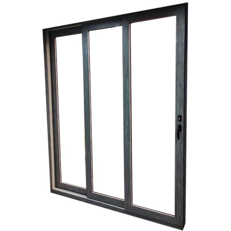 Holztek - Pta Corrediza 3H S920-86, Mco Foliado, Cristal TP, Vidrio Claro 320-330/230-240