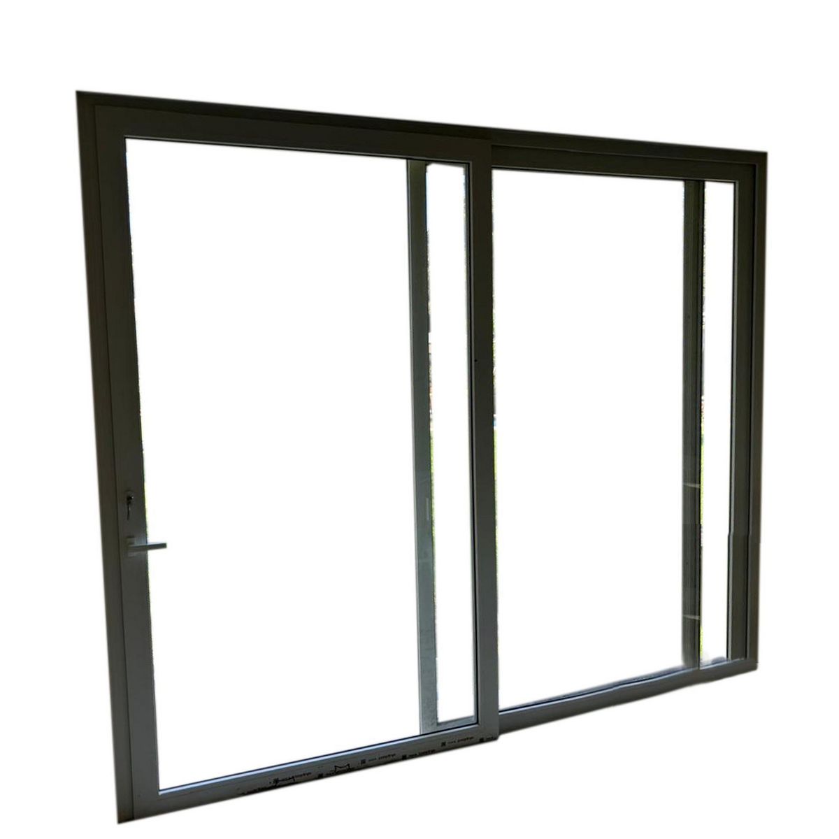 Holztek - Pta Corrediza 2H XX, S920, Marco Blco, Cristal Simple, Vidrio Claro 180-190/220-230