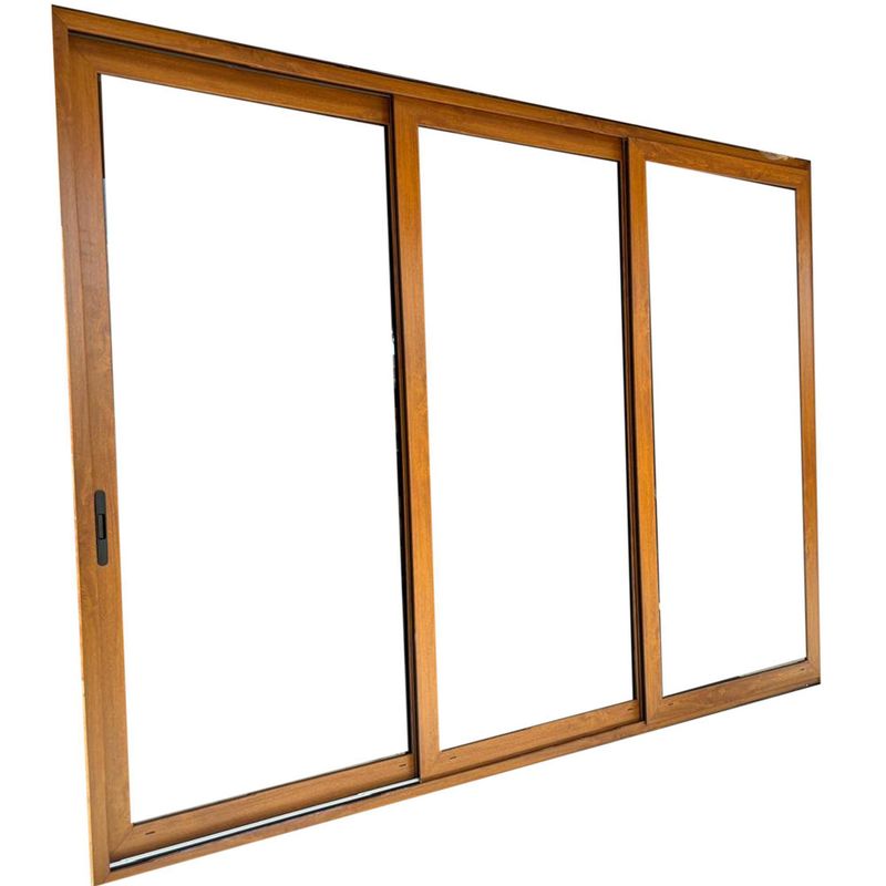 Holstek - Pta Corrediza 3H, S920-86, Mco Foliado, Cristal Simple, Vidrio Claro 350-360/210-220