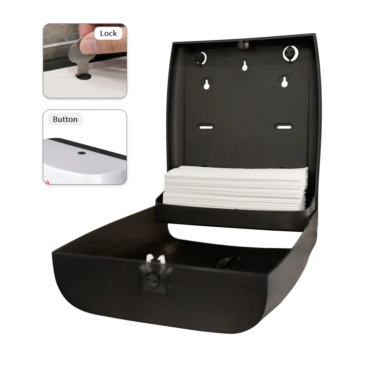 Kleine Wolke - Dispensador para Toalla de Papel Doblado Blanco
