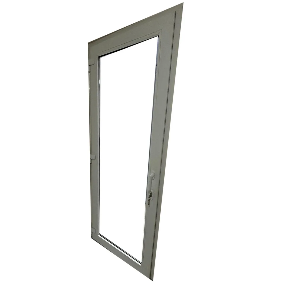 Holztek - Pta Abatible una hoja, S4500 Mco Bco, Cristal Simple, Vidrio claro 70-80/210-220