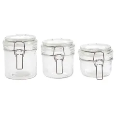 Set de 3 frascos de vidrio 100 / 145 / 1500 ml