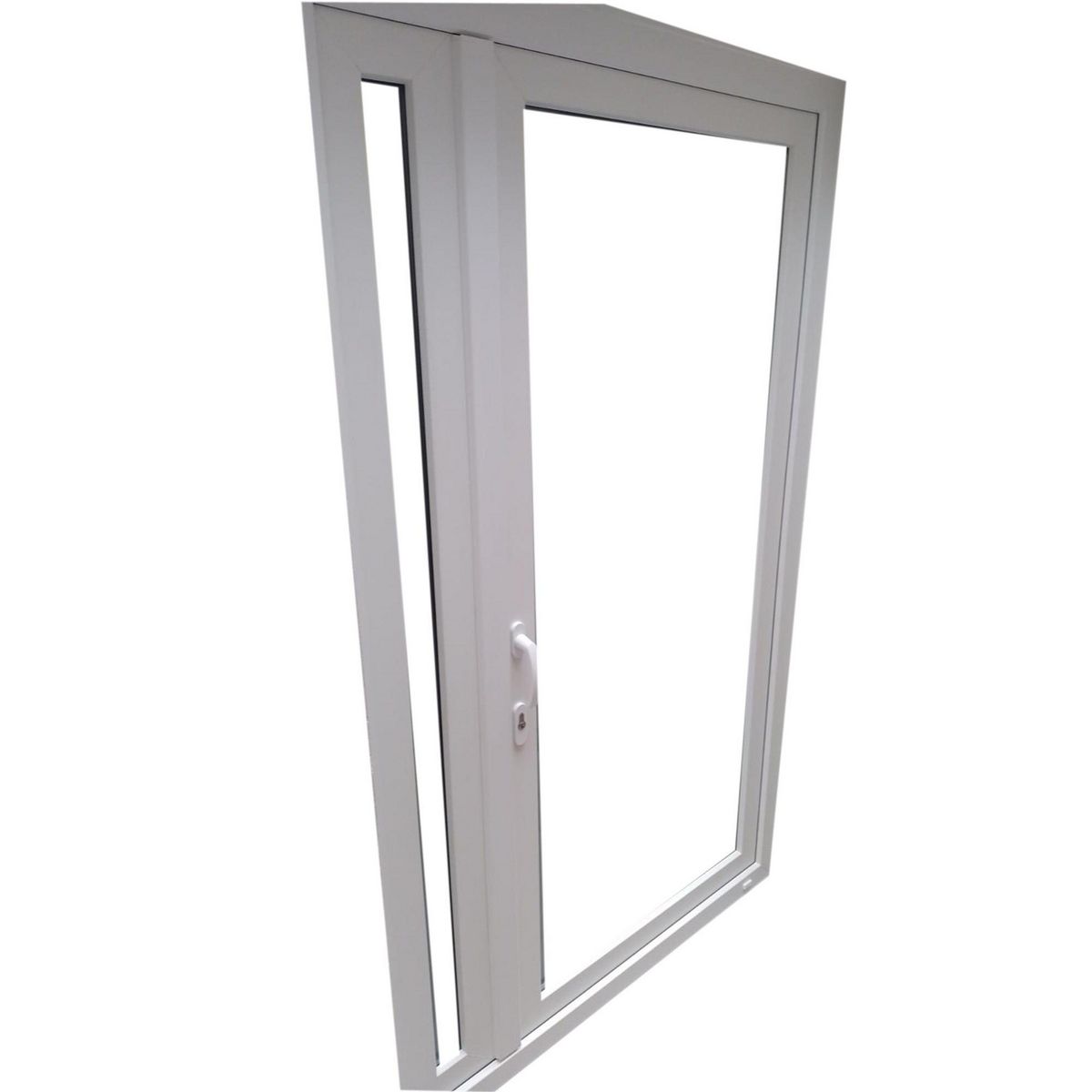 Pta Abatible 1 hoja, S4500 Mco Bco, Cristal Simple, Vidrio Satinado 110-120/220-230, marca Holztek - Foto Principal