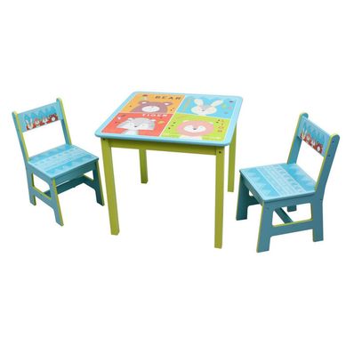 Set Mesa +  2 Sillas Infantiles Zoo