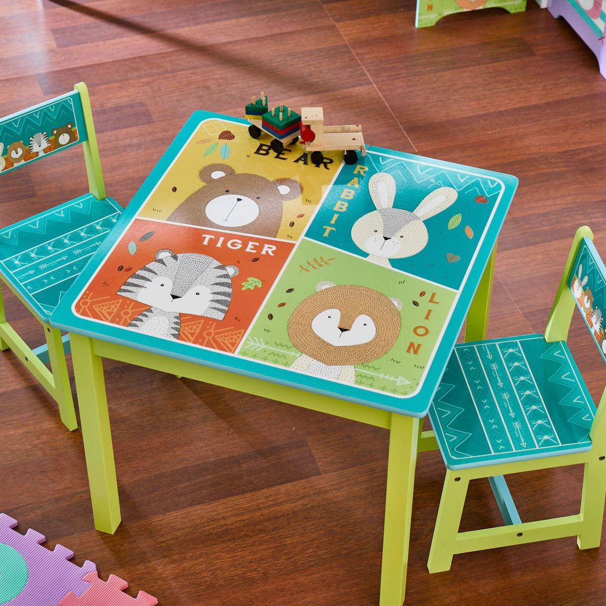 Set Mesa + 2 Sillas Infantiles Zoo, marca Just Home Collection - Foto 2