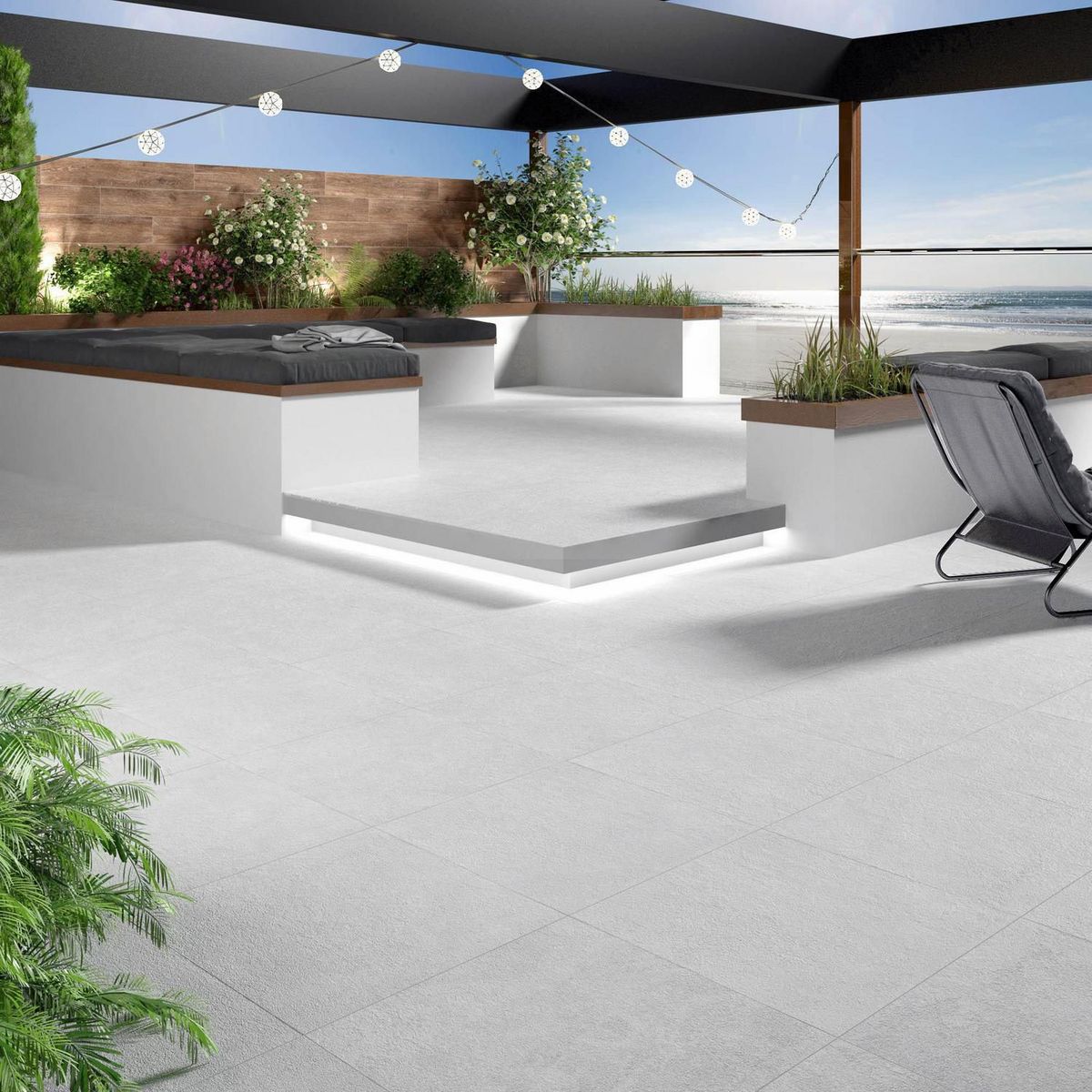 Piso Porcelanato Para Interior Tipo Cemento Liso Brite Gris Light 60.8X60.8 Mate 1.48, marca Pamesa - Foto 2