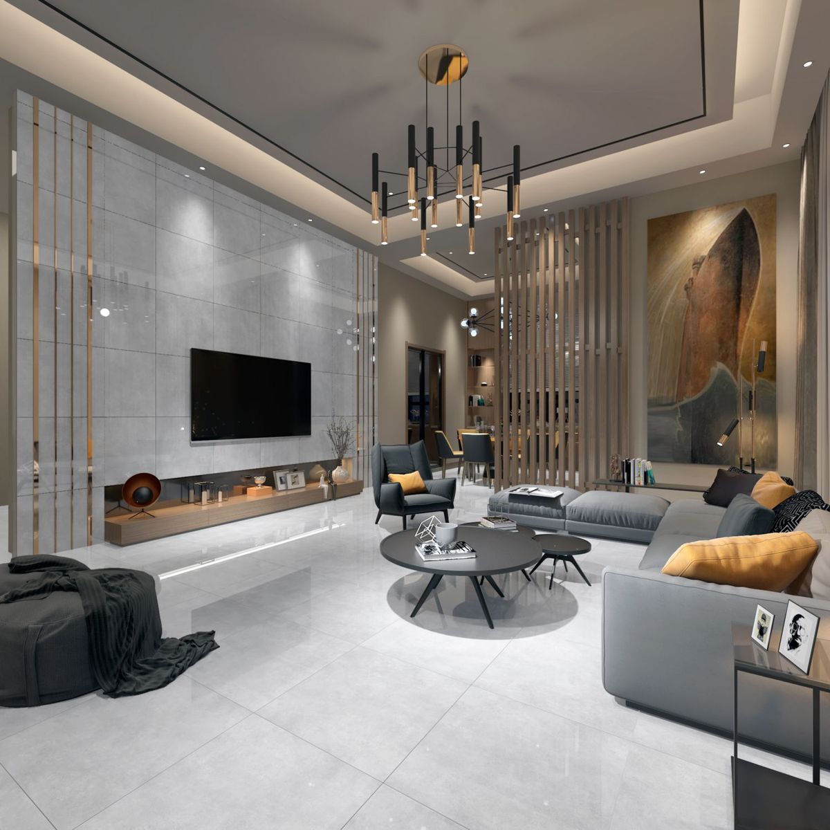Pamesa - Piso Porcelanato Para Interior Tipo Cemento Liso Brite Gris Light 60.8X60.8 Brillante 1.48