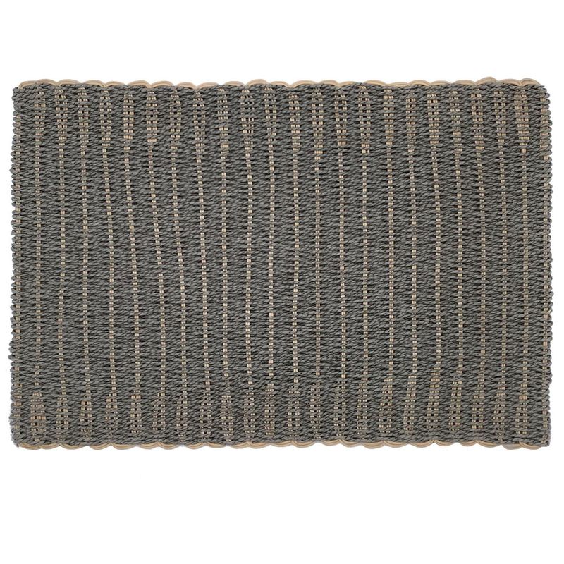 Just Home Collection - Individual Tejido Mimbre Gris