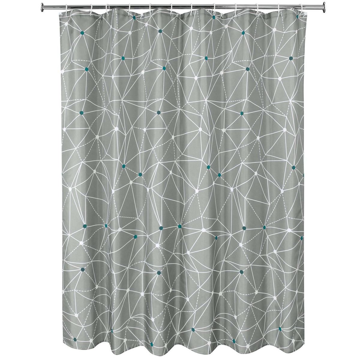 Cortina de baño c/g Geo Line 178x180, marca Just Home Collection - Foto Principal