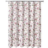 Cortina de baño c/g Flores 178x180cm.