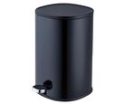 Bote de Basura Cilindro Metálico con Pedal de 5L Negro