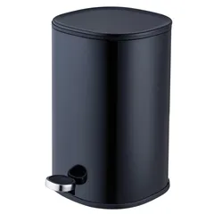 Bote de Basura Cilindro Metálico con Pedal de 5L Negro